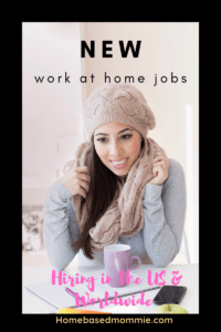 New work from home jobs